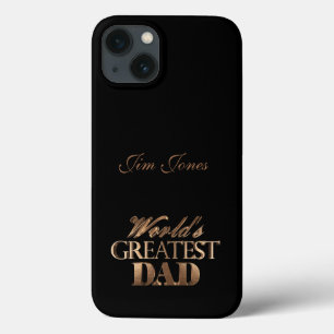 Der größte Vater der Welt - Eleganter Schwarz-Gold Case-Mate iPhone Hülle