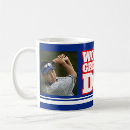 Der größte Vater der Welt fügt 2 Fotos blaue Tasse