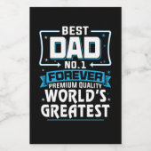 Der größte Vater der Welt für Männer11 Lebensmitteletikett (Einzelnes Label)