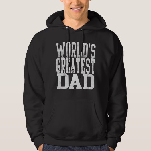 Der größte Vater der Welt, große Blockbriefe Hoodie (Vorderseite)