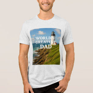Der größte Vater der Welt - Küstenstreifen Tri-Blend Shirt