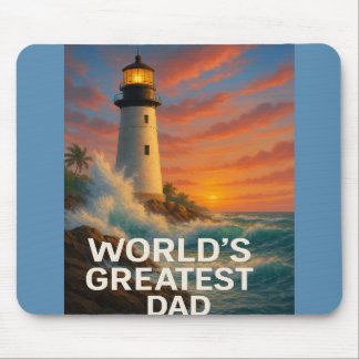 Der größte Vater der Welt - Leuchtturm von Sturmwa Mousepad