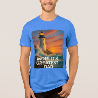 Der größte Vater der Welt - Leuchtturm von Sturmwa Tri-Blend Shirt