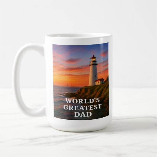 Der größte Vater der Welt - Lighthouse Edition Kaffeetasse (Links)