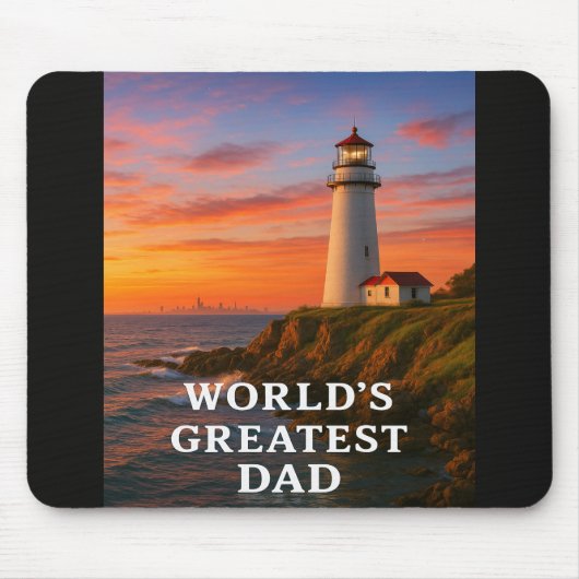 Der größte Vater der Welt - Lighthouse Edition Mousepad (Vorne)
