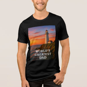 Der größte Vater der Welt - Lighthouse Edition Tri-Blend Shirt