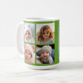 Der größte Vater der Welt - Navy Blue und Lime Gre Kaffeetasse (Vorderseite Links)