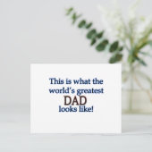 Der größte Vater der Welt Postkarte (Stehend Vorderseite)