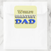 Der größte Vater der Welt Quadratischer Aufkleber (Tasche)
