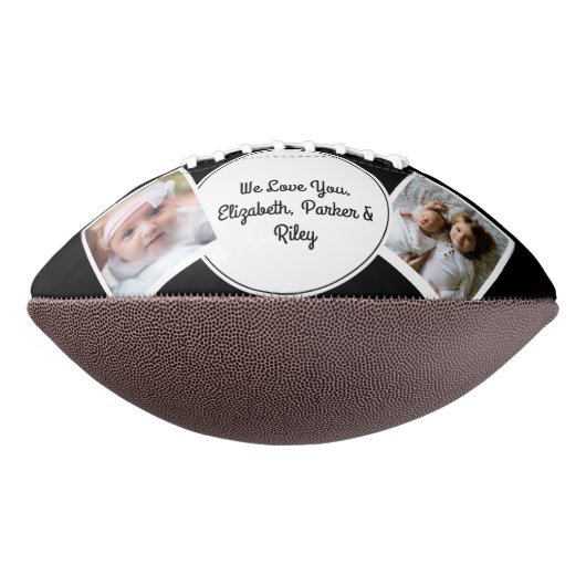 Der größte Vater der Welt Schwarz-weiß 2 FotoColla Football (Gedreht 90)