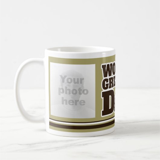 Der größte Vater der Welt zwei Fotos Weiche grüne Kaffeetasse (Links)