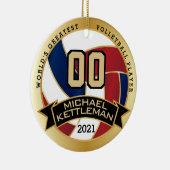 Der größte Volleyballspieler der Welt Keramik Ornament (Rechts)