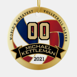 Der größte Volleyballspieler der Welt Keramik Ornament