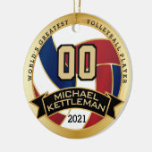 Der größte Volleyballspieler der Welt Keramik Ornament (Links)