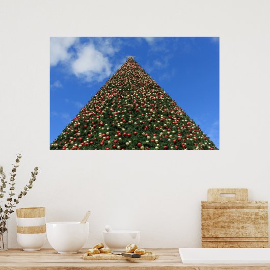 Der größte Weihnachtsbaum der Welt! Poster (Küche)