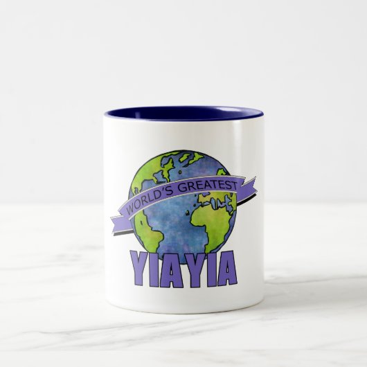 Der größte Yia der Welt Zweifarbige Tasse (Mittel)