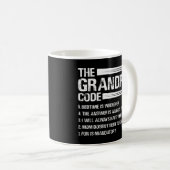 Der Großvater-Code Funny Großvater Kaffeetasse (VorderseiteRechts)
