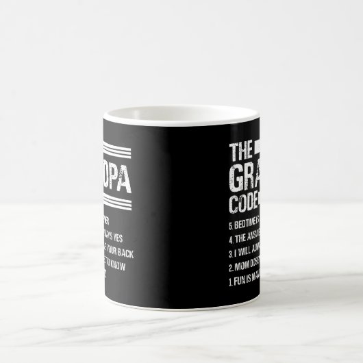 Der Großvater-Code Funny Großvater Kaffeetasse (Mittel)