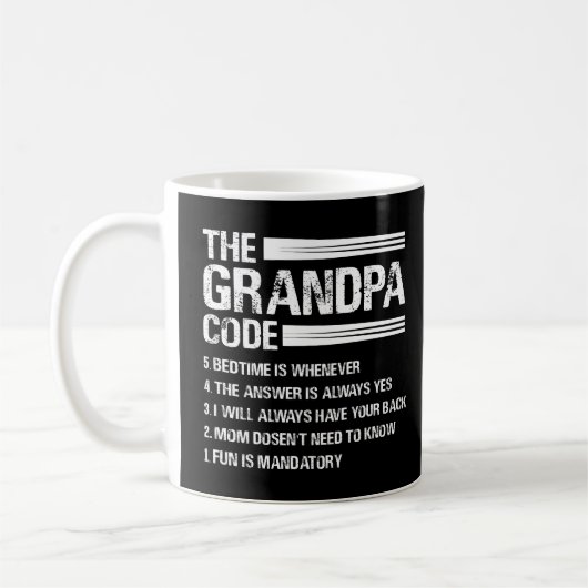 Der Großvater-Code Funny Großvater Kaffeetasse (Links)