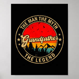 Der Großvater-Mythos-Legende Vintage Retro Poster