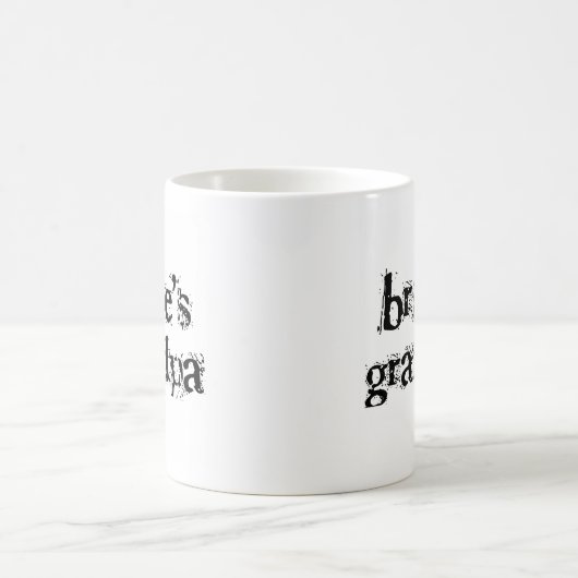 Der Großvater-Schwarz-Text der Braut Kaffeetasse (Mittel)