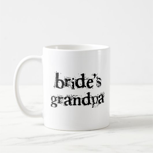 Der Großvater-Schwarz-Text der Braut Kaffeetasse (Links)