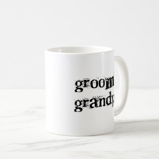 Der Großvater-Schwarz-Text des Bräutigams Kaffeetasse (VorderseiteRechts)