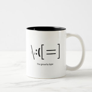 Der Grouchy-Typ Zweifarbige Tasse