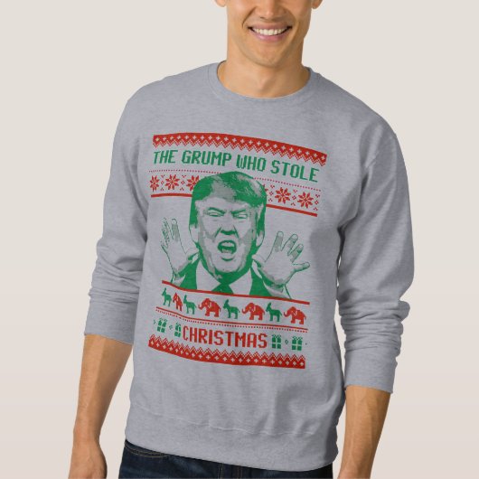 Der Grump, der Weihnachten - Anti-Trumpf stahl Sweatshirt (Vorderseite)