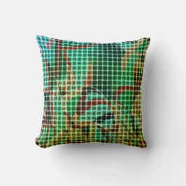 Der grün-braune Korbweisstil ähnelt trockenem Stro Kissen