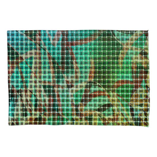 Der grün-braune Korbweisstil ähnelt trockenem Stro Kissenbezug (Vorderseite-Links)