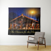 Der Grund für das Weihnachtskrippenband Wandteppich (Beispiel (Horizontal))
