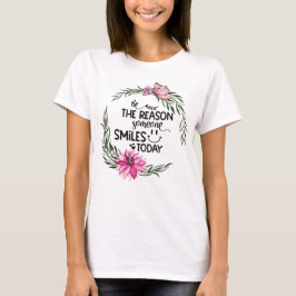 DER GRUND SEIN | Rosa Blumenrege T-Shirt
