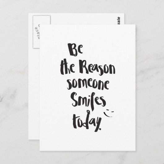 Der Grund, warum heute jemand lächelt, Zitat Kalli Postkarte (Vorne/Hinten)