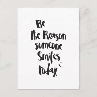 Der Grund, warum heute jemand lächelt, Zitat Kalli Postkarte