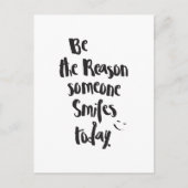 Der Grund, warum heute jemand lächelt, Zitat Kalli Postkarte (Vorderseite)