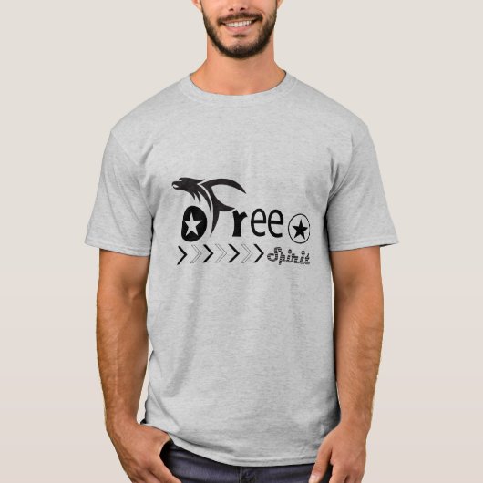 Der grundlegende T - Shirt der freier Geist-Männer (Vorderseite)
