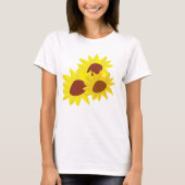 Der grundlegende T - Shirt der Sonnenblume-Frauen (Vorderseite)