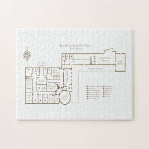 Der Grundriss des Weißen Hauses im ersten Stock We Puzzle