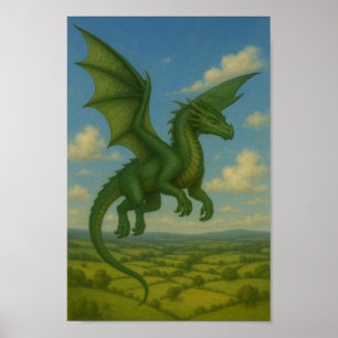 Der Grüne Drache im Flug - Der Zorn der Natur aus Poster