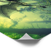 Der Grüne Drache, Naturfantasy Art Poster (Ecke)