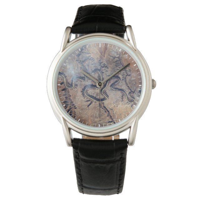 Der grüne Fluss mit seinen Nebenschluchten in Utah Armbanduhr (Vorderseite)