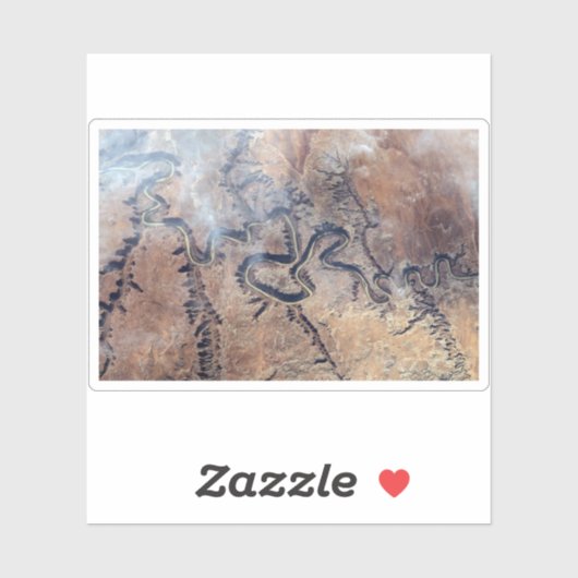 Der grüne Fluss mit seinen Nebenschluchten in Utah Aufkleber (Blatt)