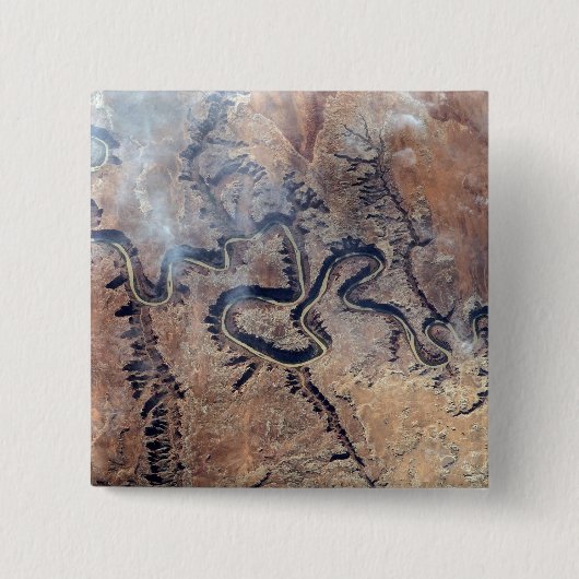 Der grüne Fluss mit seinen Nebenschluchten in Utah Button (Vorderseite)