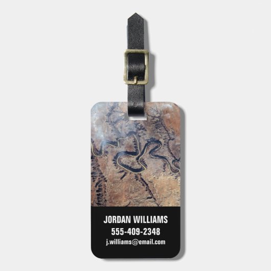 Der grüne Fluss mit seinen Nebenschluchten in Utah Gepäckanhänger (Vorderseite vertikal)