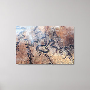 Der grüne Fluss mit seinen Nebenschluchten in Utah Leinwanddruck