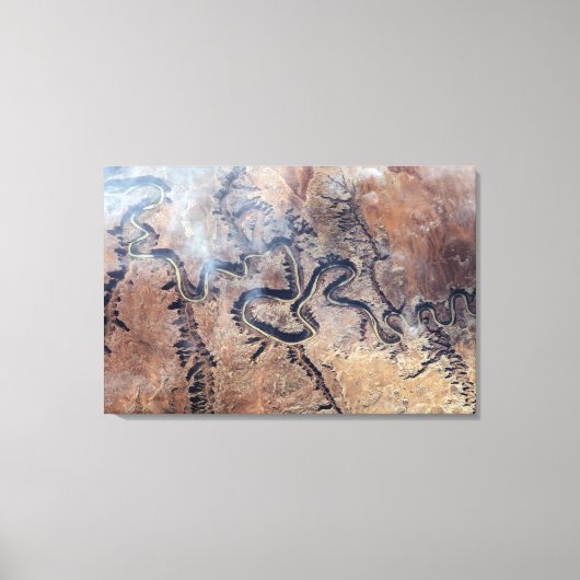 Der grüne Fluss mit seinen Nebenschluchten in Utah Leinwanddruck (Vorderseite)