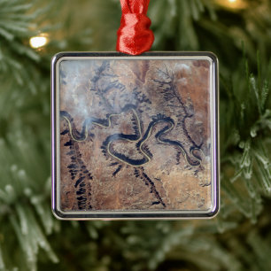 Der grüne Fluss mit seinen Nebenschluchten in Utah Ornament Aus Metall