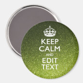 Der grüne Glamour Behalte Ihren Text beruhigen Magnet (Vorderseite/Rückseite)