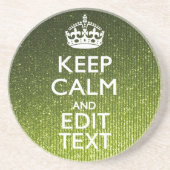 Der grüne Glamour Behalte Ihren Text beruhigen Untersetzer (Vorne)